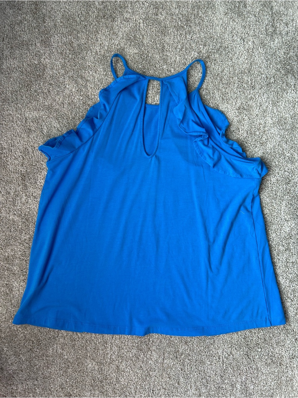 Lilly Pulitzer Blue Ruffle Top - Picture 2 of 3